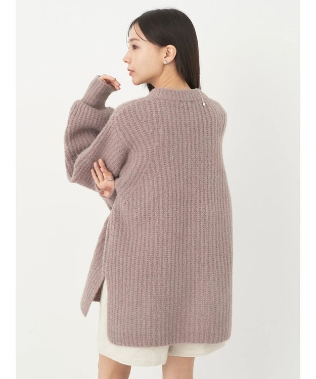 earth music&ecology フワフワＭＩＸヤーンチュニック Mocha