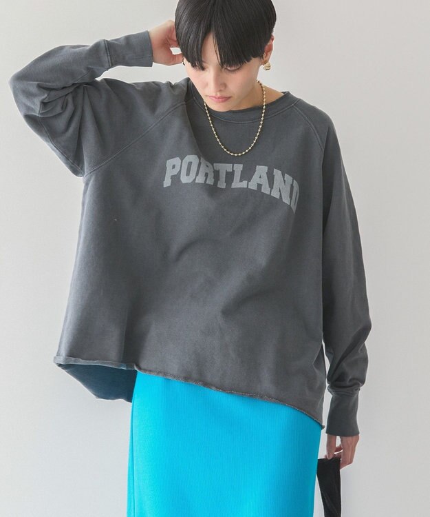 AMERICAN HOLIC ＰＯＲＴＬＡＮＤピグメントスウェット Charcoal Gray