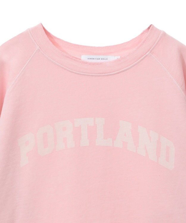 AMERICAN HOLIC ＰＯＲＴＬＡＮＤピグメントスウェット Pink
