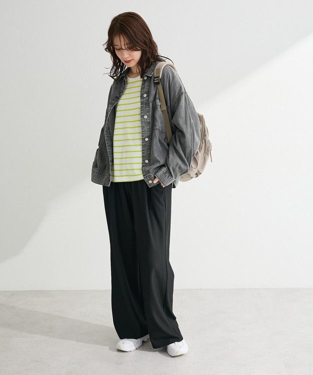 Green Parks シアーデニムシャツＧジャン Black