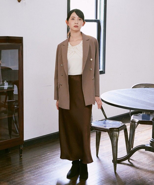 earth music&ecology リボンライクドレーププルオーバー Ivory