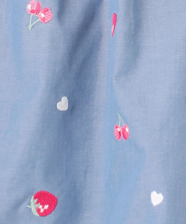 ANY KIDS 総柄刺繍 キュロット ブルー