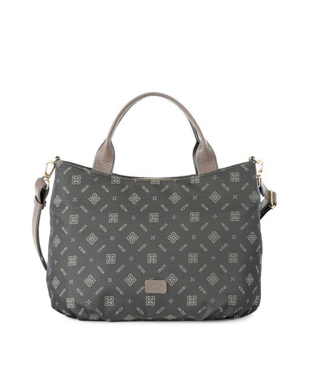 IBIZA モノグラムナイロン　2WAYバッグ ダークグレー