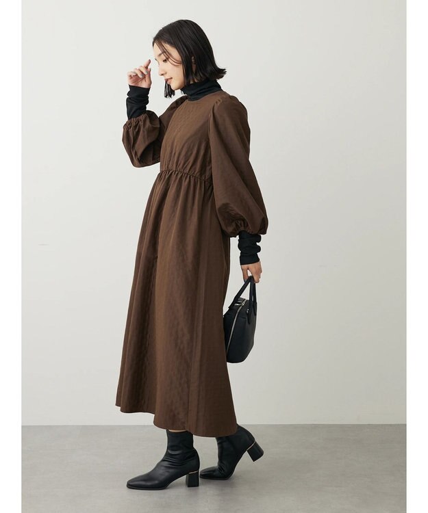 Green Parks ・ＳＵＧＡＲ　ＳＰＯＯＮ　バックオープンワンピース Brown