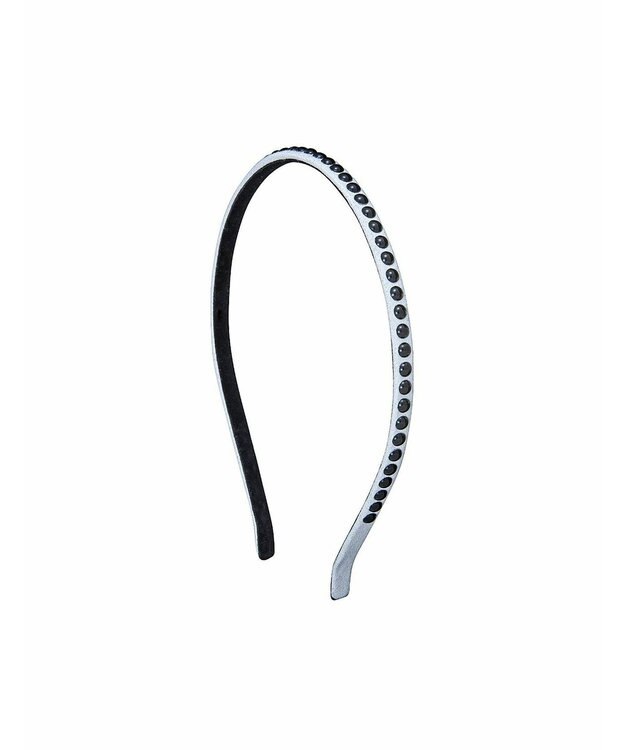 ACCA パールスタッズカチューシャ ブラックホワイト