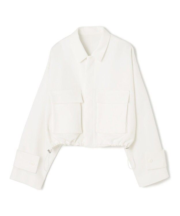 NAVE 【Nave・セットアップ可/洗える/撥水】スパンツイル ショートジャケット ホワイト系