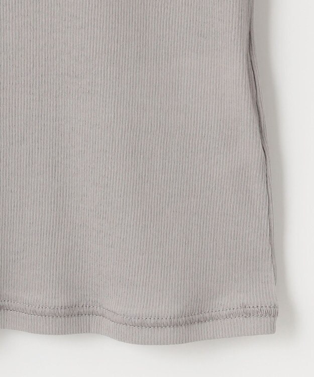 23区 【SLOW/一部店舗限定】新色追加！シアーリブロンTEE タートルネック カットソー ライトグレー系