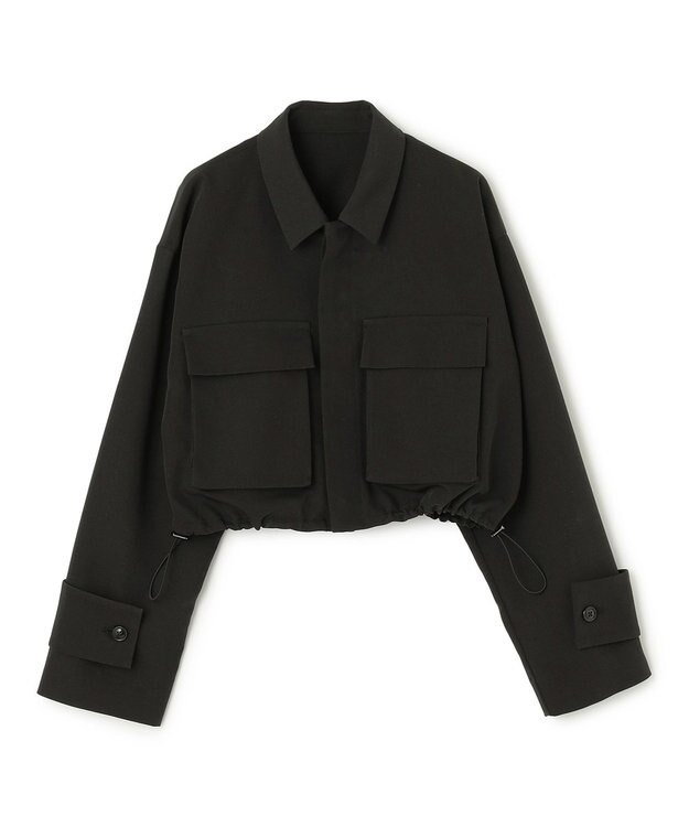 NAVE 【Nave・セットアップ可/洗える/撥水】スパンツイル ショートジャケット ブラック系