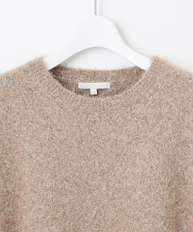 自由区 L 【洗える】フェザーラメ ベスト モカ