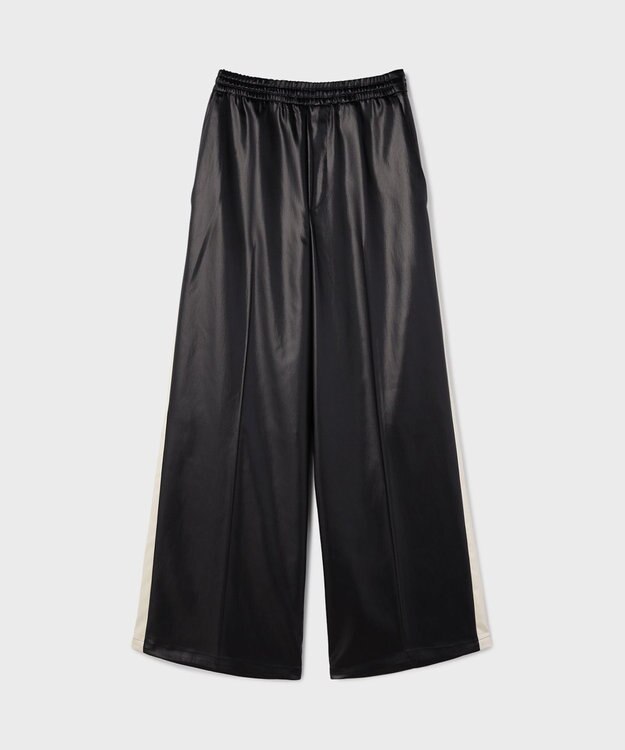 GRACE CONTINENTAL レザーライクパンツ ブラック