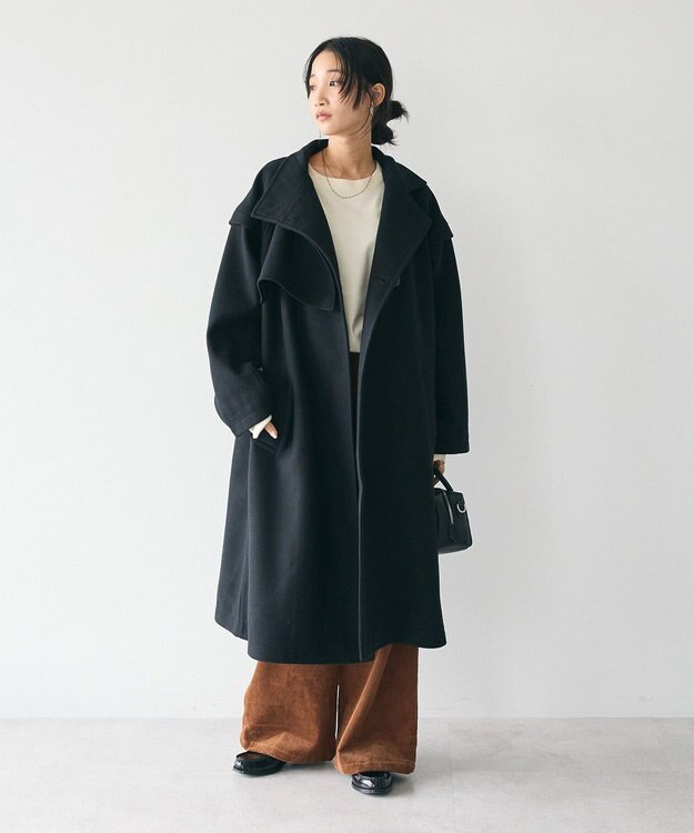 CRAFT STANDARD BOUTIQUE スタンドカラーコート Black