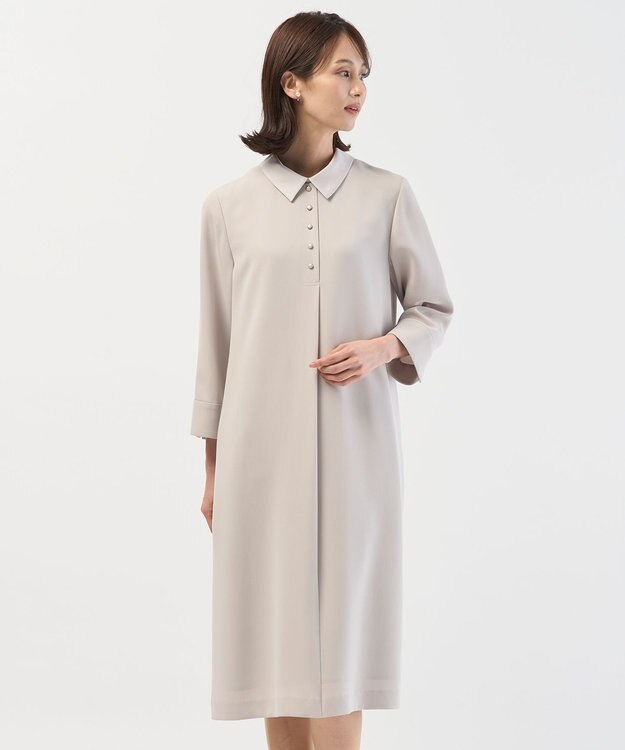 セラテリーダブルクロス 襟付きワンピース【J.PRESS LADIES】