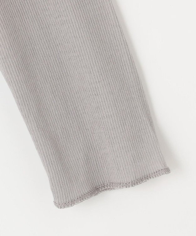 23区 【SLOW/一部店舗限定】新色追加！シアーリブロンTEE タートルネック カットソー ライトグレー系