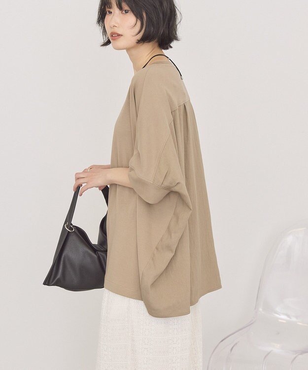 AMERICAN HOLIC 異素材コクーンプルオーバー Mocha