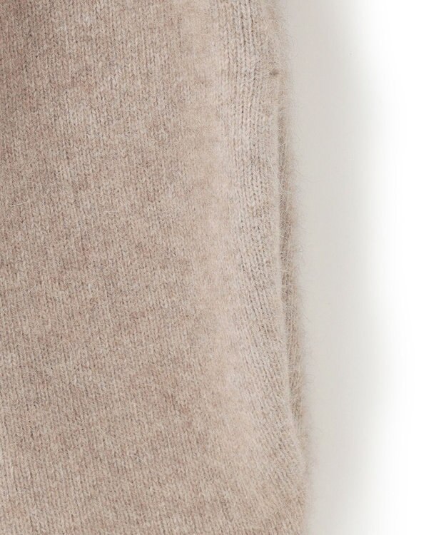 23区 ラクーンブレンドダブルフェイス ニット フーディー ベージュ系