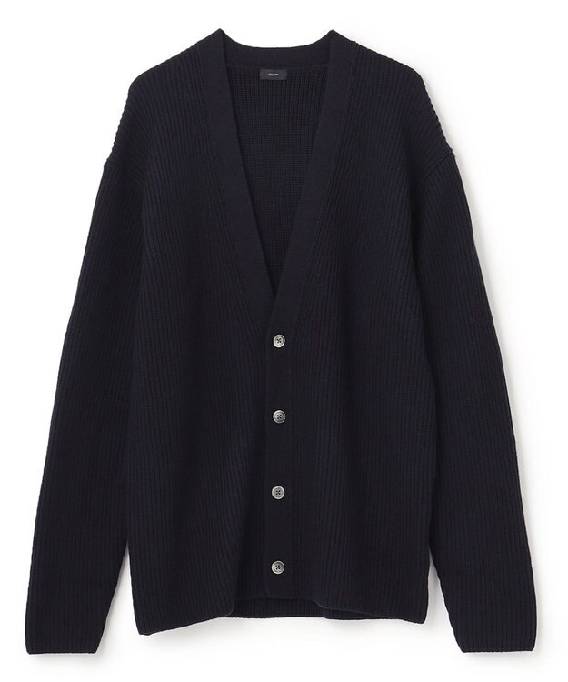 JOSEPH HOMME リッジメリノ　Vネックカーディガン ネイビー系