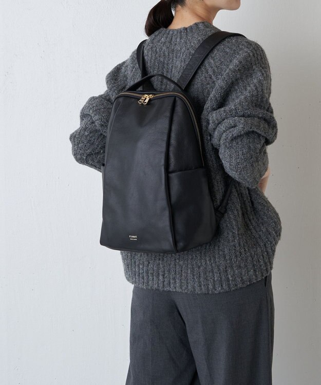 russet ＜背面メッシュ仕様＞レザーリュックサック(CE-1373) Black