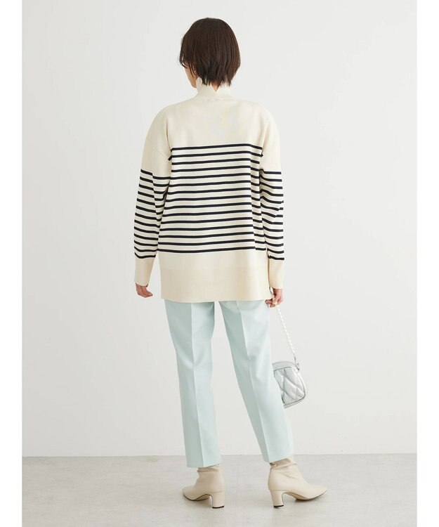 Green Parks かるい　ニットチュニック Border