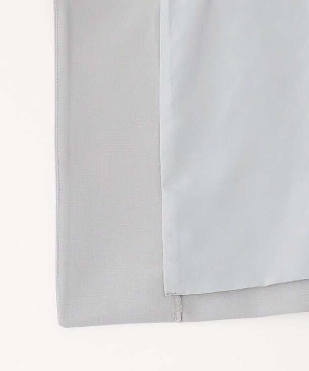 ANY L イージーケアライトストレッチノーカラージャケット ライトグレー