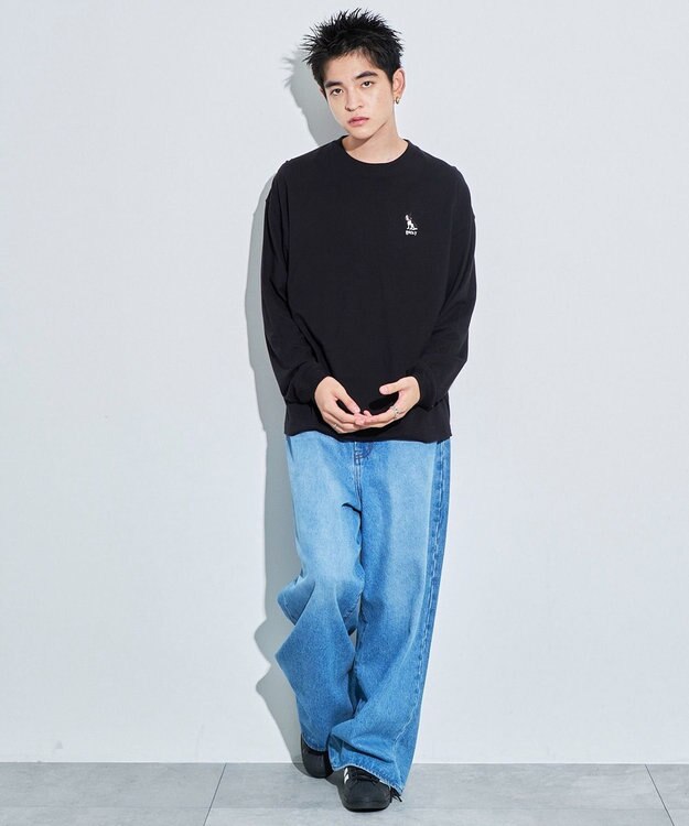 WEGO アニマルワンポイントT（LS） ブラック