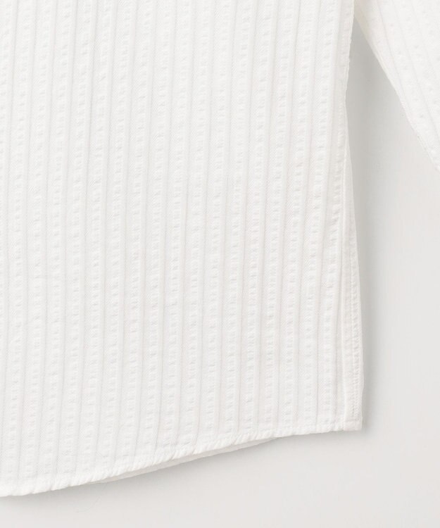 JOSEPH ABBOUD 【イージーケア】オーガニックコットンプリッセ シャツ ホワイト系