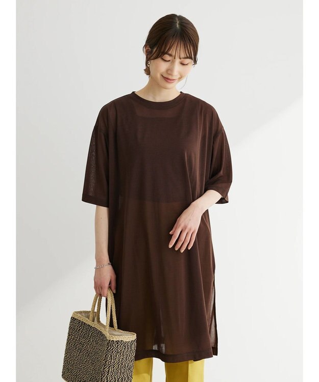 Green Parks シアーカットチュニック Brown