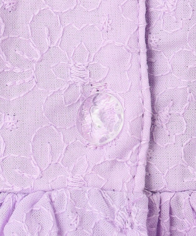 ANY KIDS キャミソール付き 長袖Tシャツ ラベンダー×オフホワイト