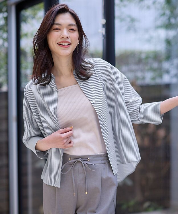 ANY スクエアタンクトップ グレージュ