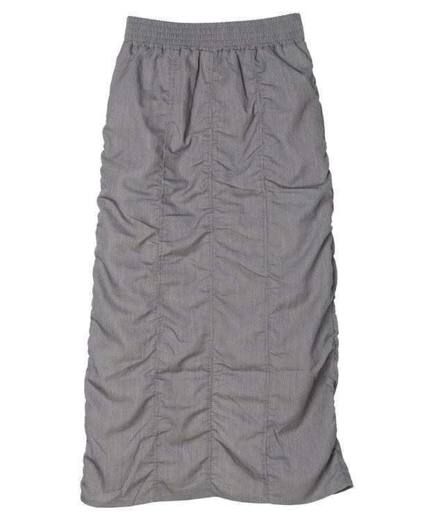 Green Parks ・ＥＬＥＮＣＡＲＥ　ＤＵＥ　シャーリングＷーＺＩＰスカート Gray