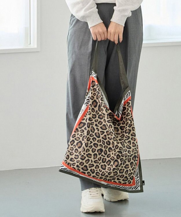 ROOTOTE 3664【エコバッグになるチャームトート】LT.トール.スカーフ-A 05：レオパード