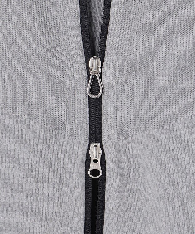 23区GOLF 【MEN】トラックジャケット ホールガーメント ニットジャケット ライトグレー系