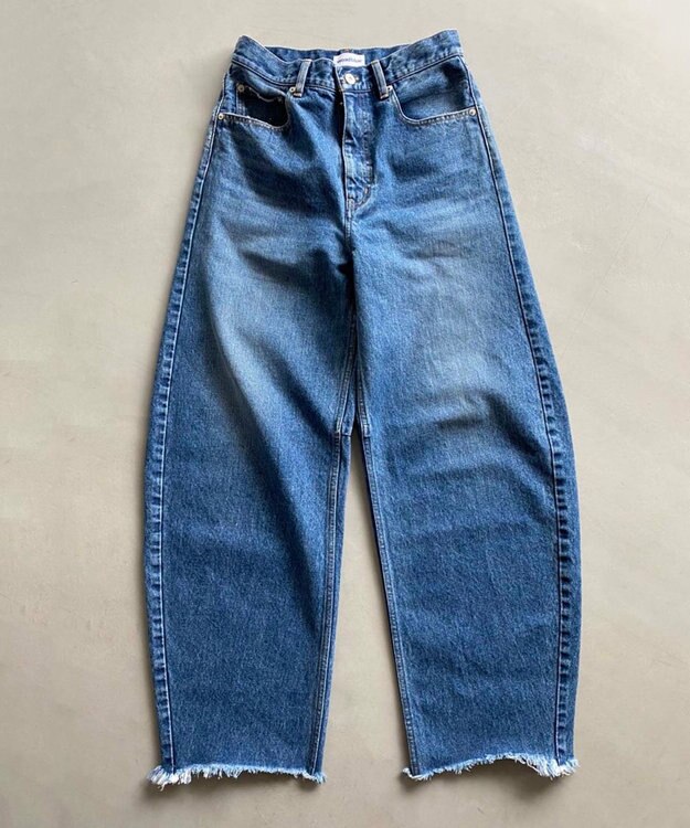 woadblue 再入荷＜坪田あさみさんコラボ＞コットン100％ ブレットデニムパンツ BLUE