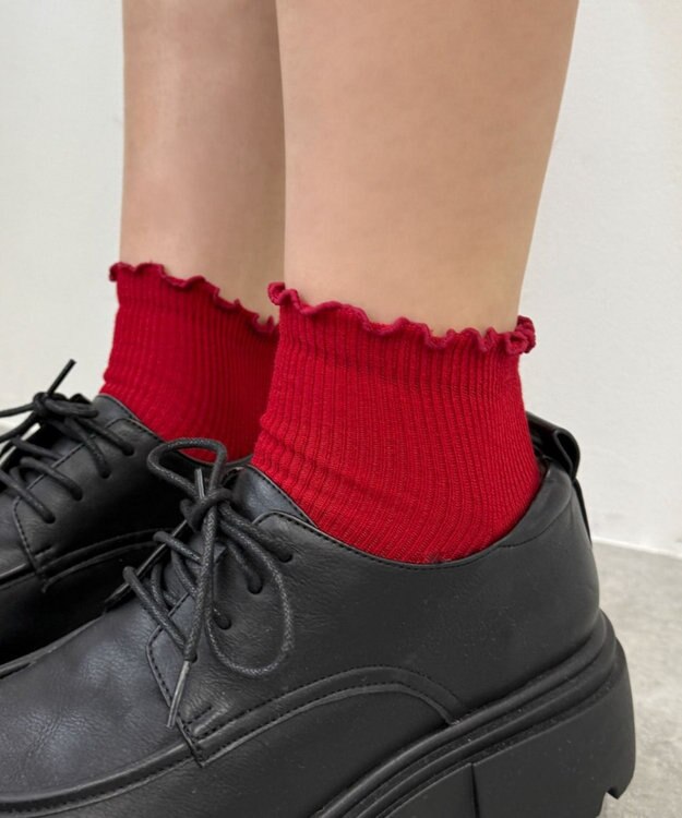 WEGO メローショートソックス レッド