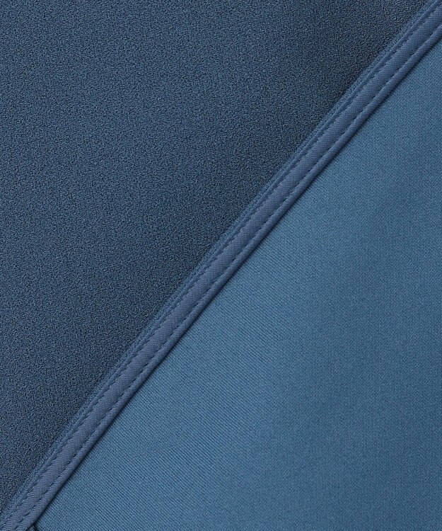 ICB マラボーテＷジョーゼット ボウタイ付きシャツカラートップス ブルーグレー系