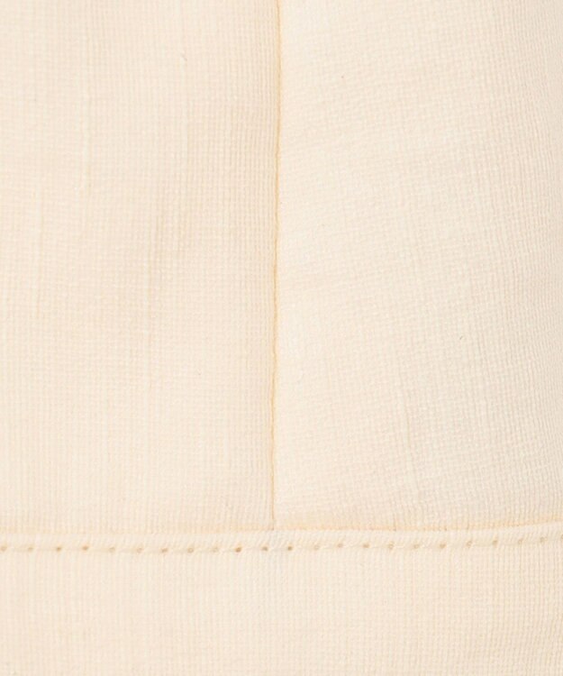 自由区 【XSサイズ～/洗える】ブライトリネンファイユ ジップアップブルゾン アイボリー系