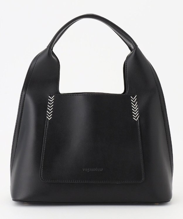 LA BAGAGERIE 【veganview】triangle shape mini tote bag ブラック