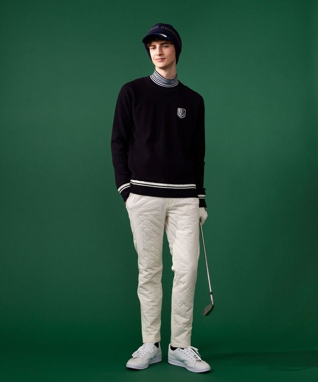 23区GOLF 冬の最強防寒アイテム【MEN】キルティングパンツ ホワイト系