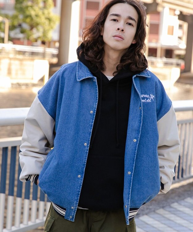 WEGO デニムスタジャン デニム淡色