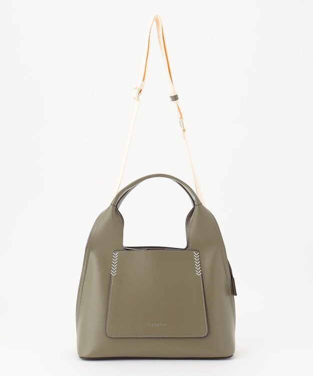 LA BAGAGERIE 【veganview】triangle shape mini tote bag カーキ