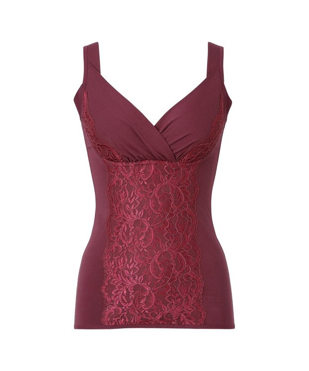 BRADELIS New York 【BRADELIS NewYork peace】綿混トリプルキャッチFITブラキャミ23 ブラデリス 補正下着 シェイパー ワイン