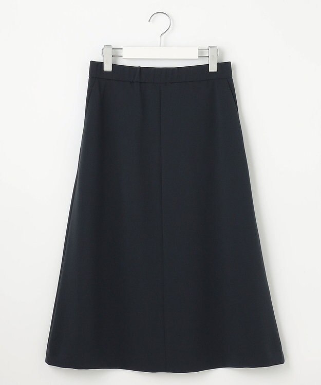 自由区 L 【19号サイズまで展開・セットアップ対応】トリアセダブルクロスフレア スカート ネイビー