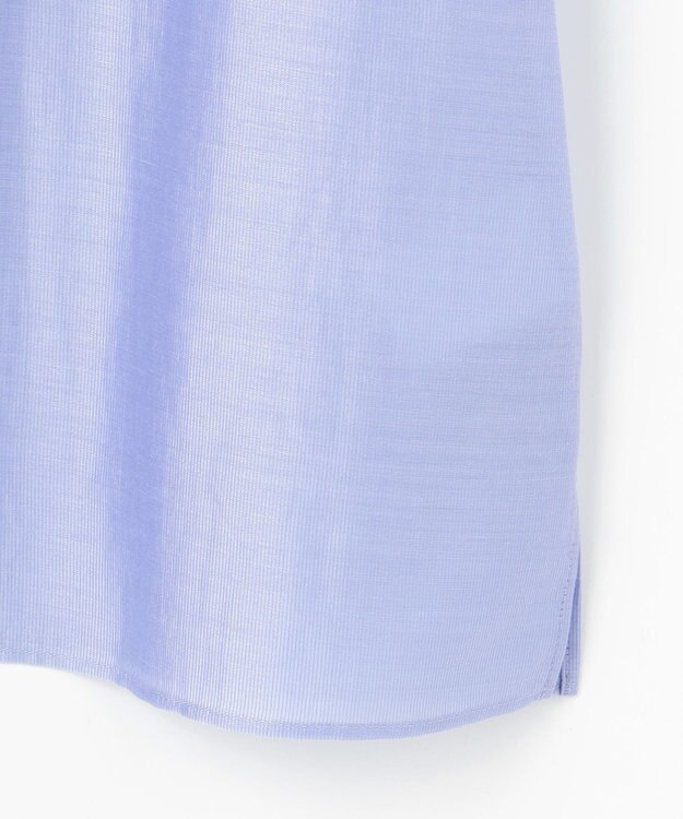 J.PRESS LADIES 【洗える】フリルジャージー ブラウスライク カットソー サックス系