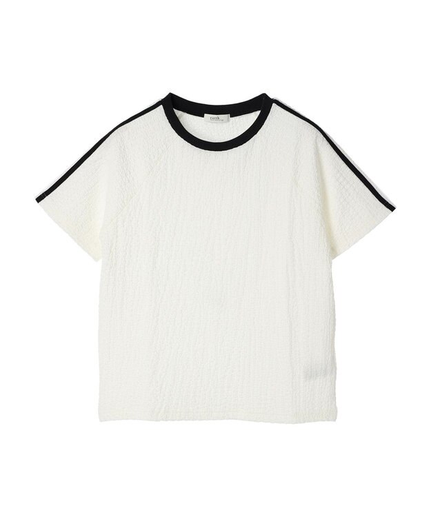 earth music&ecology ラインジャガードプルオーバー Off White