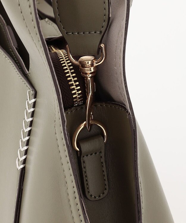 LA BAGAGERIE 【veganview】triangle shape mini tote bag カーキ