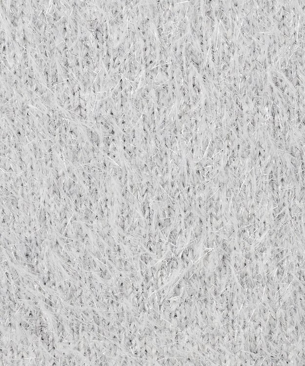 uncrave ラメ シャギー ニット スカート（uncrave STANDARD） シルバー×ライトグレー