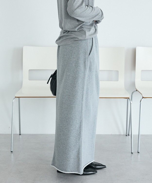 CRAFT STANDARD BOUTIQUE ダブルウェストカットソーロングスカート Gray Mixture