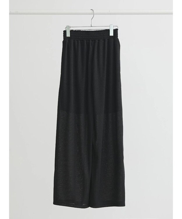 earth music&ecology ラメリブパンツ Black