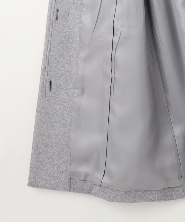 J.PRESS LADIES L Super150sAZAMIビーバー スタンドカラー コート グレー系