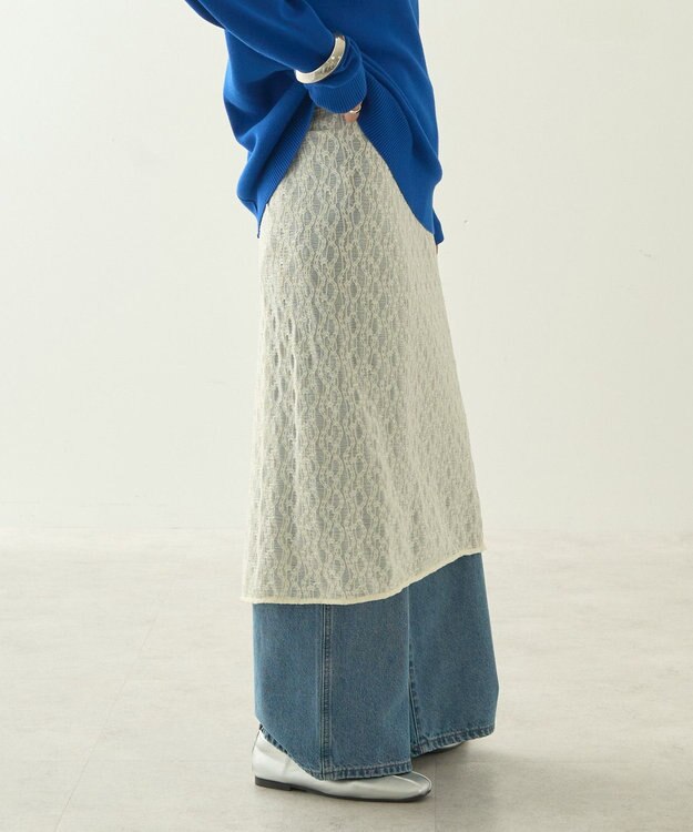 AMERICAN HOLIC レースラップスカート Off White