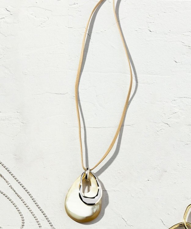 23区 【CLASSY.6月号掲載】ドロップホーン ワントップ ネックレス ホワイト系